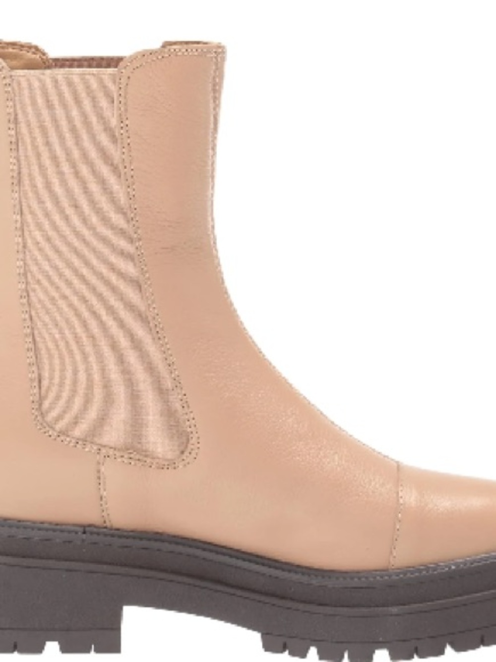 Sam Edelman Women's Wellington Lug Sole Chelsea Boot in Sesame